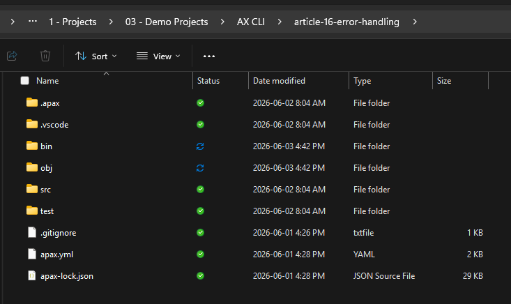 Dedicated Article 16 demo project structure